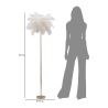 Vloerlamp met veren kap en 3 lichtpunten h160cm Palm L 