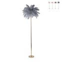 Vloerlamp met veren kap en 3 lichtpunten h160cm Palm L Prijs