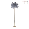 Vloerlamp met veren kap en 3 lichtpunten h160cm Palm L Prijs