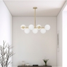 Moderne hanglamp in goud met witte glazen bollen Glamy 7 Verkoop