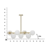 Moderne hanglamp in goud met witte glazen bollen Glamy 7 Voorraad