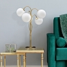 Tafellamp met metalen voet en matte glazen bollen Glamy 4T Verkoop