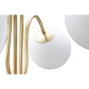 Vloerlamp met gevlochten frame en bolvormige opalenglas Glamy 4 Korting