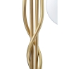 Vloerlamp met gevlochten frame en bolvormige opalenglas Glamy 4 Kortingen