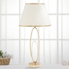 Elegante tafellamp met gouden voet en beige lampenkap Flush M Verkoop