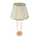 Elegante tafellamp met gouden voet en beige lampenkap Flush M Aanbod