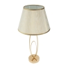 Elegante tafellamp met gouden voet en beige lampenkap Flush M Aanbod
