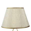 Elegante tafellamp met gouden voet en beige lampenkap Flush M Catalogus