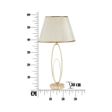 Elegante tafellamp met gouden voet en beige lampenkap Flush M Keuze