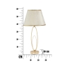 Elegante tafellamp met gouden voet en beige lampenkap Flush M Keuze