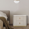 Elegante nachtkastje met 2 lades en gouden details 60x40cm Lullaby Verkoop