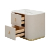 Elegante nachtkastje met 2 lades en gouden details 60x40cm Lullaby Aanbod