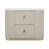 Elegante nachtkastje met 2 lades en gouden details 60x40cm Lullaby Korting