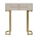 Inkomhal console met 2 lades en gouden poten 70x40cm Beauty Aanbod