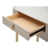 Inkomhal console met 2 lades en gouden poten 70x40cm Beauty Kortingen