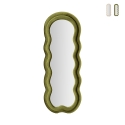 Golvend design spiegel voor wand of vloer in fluweel 60x160cm Miki Verkoop