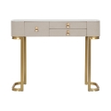 Inkomhal console met 3 lades en goudkleurige poten 100x40 cm Glamour Aanbod