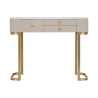 Inkomhal console met 3 lades en goudkleurige poten 100x40 cm Glamour Aanbod