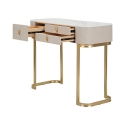 Inkomhal console met 3 lades en goudkleurige poten 100x40 cm Glamour Korting