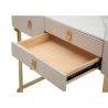 Inkomhal console met 3 lades en goudkleurige poten 100x40 cm Glamour Kortingen