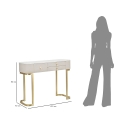 Inkomhal console met 3 lades en goudkleurige poten 100x40 cm Glamour Karakteristieken