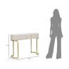 Inkomhal console met 3 lades en goudkleurige poten 100x40 cm Glamour Karakteristieken
