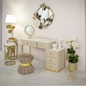 Make-up tafel slaapkamer met 6 lades Vanity Verkoop