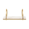 Gouden metalen wandplank met wit marmeren blad Marble Aanbod