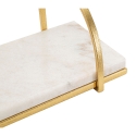 Gouden metalen wandplank met wit marmeren blad Marble Korting