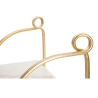 Gouden metalen wandplank met wit marmeren blad Marble Kortingen