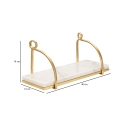 Gouden metalen wandplank met wit marmeren blad Marble Catalogus