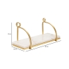 Gouden metalen wandplank met wit marmeren blad Marble Catalogus