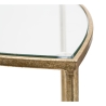 Hoektafel met 3 planken, goudkleurig metaal en glas Triangle M Kortingen