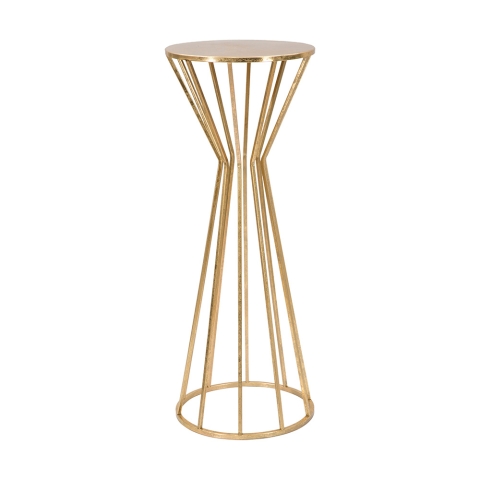 Ronde hoge glam salontafel in goudkleurig metaal 38cm Stick Aanbieding