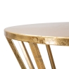 Ronde hoge glam salontafel in goudkleurig metaal 38cm Stick Aanbod