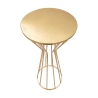 Ronde hoge glam salontafel in goudkleurig metaal 38cm Stick Korting