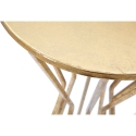Ronde hoge glam salontafel in goudkleurig metaal 38cm Stick Voorraad