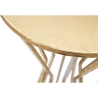 Ronde hoge glam salontafel in goudkleurig metaal 38cm Stick Voorraad