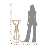 Ronde hoge glam salontafel in goudkleurig metaal 38cm Stick Model
