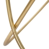 Moderne ronde salontafel 60cm goud metaal en zwart glas Ring Catalogus