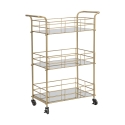 Gouden rechthoekige bar trolley met spiegelglazen planken Glammy Aanbieding