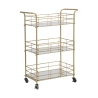 Gouden rechthoekige bar trolley met spiegelglazen planken Glammy Aanbieding