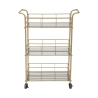 Gouden rechthoekige bar trolley met spiegelglazen planken Glammy Korting