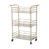 Gouden rechthoekige bar trolley met spiegelglazen planken Glammy Catalogus