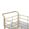 Gouden rechthoekige bar trolley met spiegelglazen planken Glammy Keuze