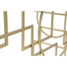 Gouden metalen rechthoekige haltafel 120x41cm met spiegelblad Marie Model