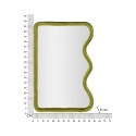 Spiegel voor aan de muur of op de vloer met geribbeld fluwelen zijpaneel 60x90 cm Tod Catalogus