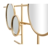 Gouden geometrische wandspiegel met meerdere ronde spiegels 117x61cm Gloxy Aanbod