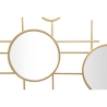 Gouden geometrische wandspiegel met meerdere ronde spiegels 117x61cm Gloxy Korting