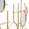 Gouden geometrische wandspiegel met meerdere ronde spiegels 117x61cm Gloxy Kortingen